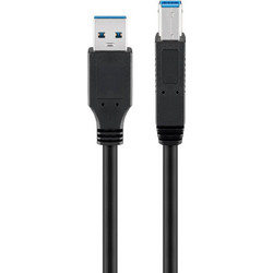 Goobay 95722 Καλώδιο USB-A Male 3.0 to USB-B Male 0.5m Black