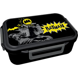 Graffiti Batman Ανοξείδωτο Παιδικό Δοχείο Φαγητού Μαύρο 880ml 265421