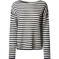 Pepe Jeans Kalua Γυναικεία Πλεκτή Μπλούζα Λευκή Μαύρη PL7000119-594