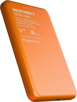 Hyperloq NeoPower X Wireless Magsafe Power Bank 5000mAh 20W με Θύρα USB-A & Θύρα USB-C Power Delivery Orange
