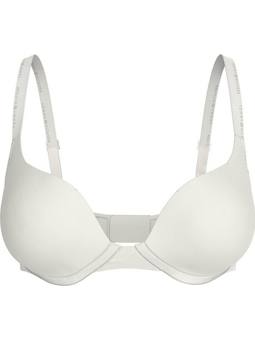 Tommy Hilfiger Σουτιέν για Βαθύ Ντεκολτέ Push Up με Μπανέλα Λευκό UW0UW05211-YBI
