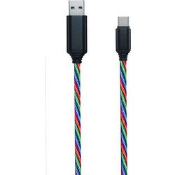 2GO 797146 Braided USB-A to USB-C 1m Multicolor