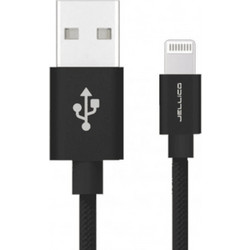 Jellico YG20 Braided USB-A to Lightning Cable 1m Black