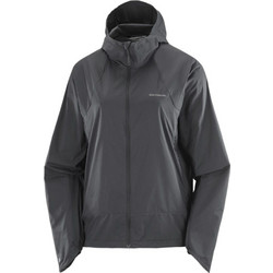 Salomon Γυναικείο Μπουφάν Χειμωνιάτικο Softshell Μακρύ Αντιανεμικό Μαύρο LC2762000