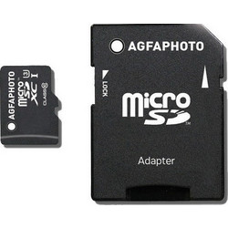 AgfaPhoto High Speed microSDXC 128GB Class 10 U3 V10 UHS-I + Adapter