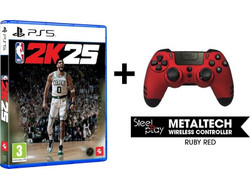 Steelplay Wireless Controller για PS5 Red with 2K25