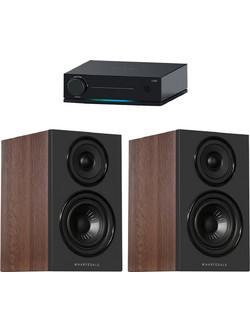 Wharfedale Diamond 12.0i + Arylic A50 Amp Wi-Fi Σετ Ηχείων Hi-Fi Βιβλιοθήκης 60W 2 Δρόμων Walnut