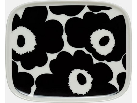Marimekko Oiva Unikko Πιάτο Γλυκού Κεραμικό Ορθογώνιο 15x12cm 071067