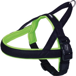 Nobby Mesh Preno Σαμαράκι Σκύλου Ιμάντας Μαύρο Lime XL