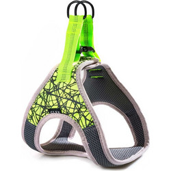 Glee Saddle Σαμαράκι Σκύλου Γιλέκο Ανθρακί Lime Small