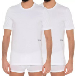 Calvin Klein Κοντομάνικα Ανδρικά Φανελάκια Βαμβακερά Σετ 2Pack Λευκά 0000NM1686A-100
