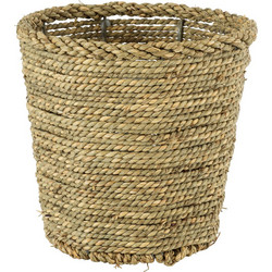Globostar Thassos Κασπώ Καλάθι Δαπέδου Μπεζ Καφέ 26x24cm 20294