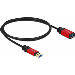 DeLOCK 82752 Καλώδιο USB-A Male 3.0 to USB-A Female 1m Black Red