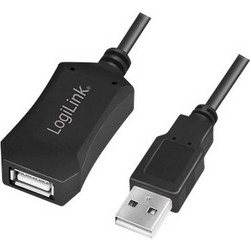 LogiLink UA0001A Καλώδιο USB-A Male 2.0 to USB-A Female 5m Black