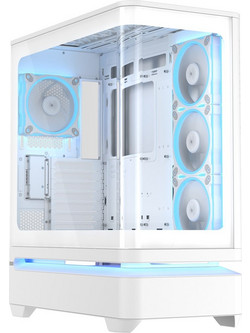 Asus Prime AP304 White Midi Tower Κουτί Υπολογιστή με Πλαϊνό Παράθυρο