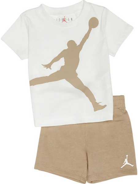 Jordan Jumpman Παιδικό Σετ για Αγόρι Λευκό Μπεζ 65C138-J34