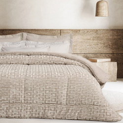 Das Home Κουβερτοπάπλωμα Υπέρδιπλο Hollowfiber 220x240 Sherpa 1393 Taupe