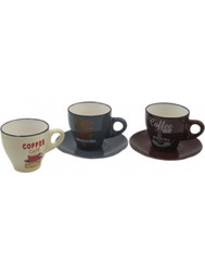 Marva Σετ Φλιτζάνια Cappuccino Πορσελάνης Πολύχρωμα 190ml 3τμχ 789042