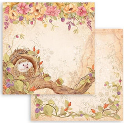 Stamperia Woodland Hedgehog Χαρτόνι Πολύχρωμο 30.5x30.5cm SBB96100