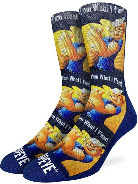 Good Luck Sock Popeye I Y'am What I Y'am Ανδρικές Κάλτσες Ψηλές με Σχέδια Πολύχρωμες GLS-4253