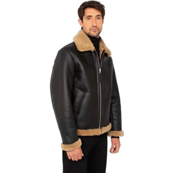 Schott Ανδρικό Μπουφάν Bomber Δερμάτινο Μαύρο LC1260 Black Ginger