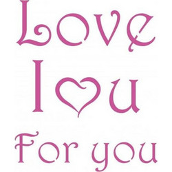 Craftistico Στένσιλ Love 21x29.7cm CRSA4054