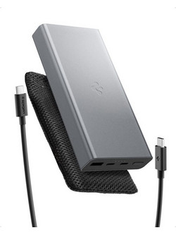 Spigen EA3020 Power Bank 20000mAh 30W με Θύρα USB-A & 2 Θύρες USB-C Grey