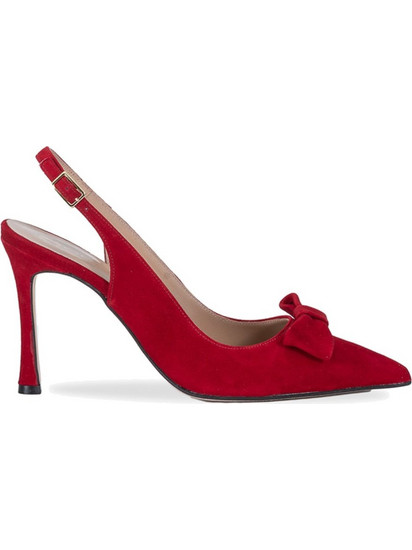 Mourtzi Γόβες Slingback με Λεπτό Ψηλό Τακούνι Κόκκινες 85-85721