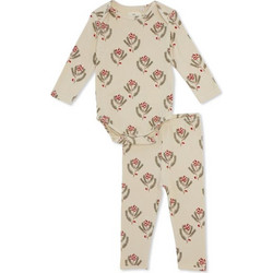 Konges Slojd Christmas Vintage Βρεφικό Σετ Χειμωνιάτικο Μπεζ Πράσινο Mint KS2298