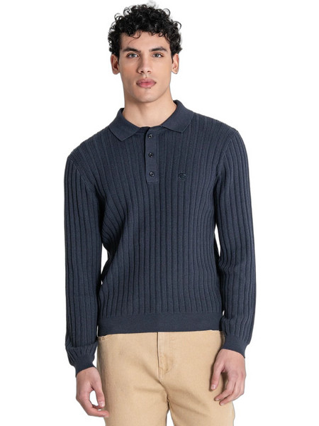 Gianni Kavanagh Ανδρική Μπλούζα Polo Μακρυμάνικη Navy Μπλε GKM007906