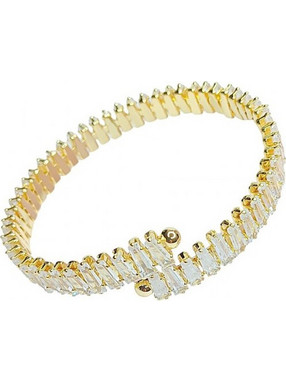 RO Accessories Γυναικείο Βραχιόλι Βέργα Ριβιέρα Xρυσό C171203