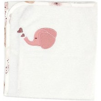 Baby Star Elephant Αδιάβροχο Σελτεδάκι Αλλαξιέρας Μωρού Πετσετέ Λευκό Ροζ 40x60cm