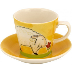WM Collection Σετ Φλιτζάνια Τσαγιού Κεραμικά Πολύχρωμα 220ml 4τμχ N185/06