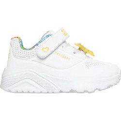 Skechers Uno Lite Παιδικά Sneakers Λευκά Κίτρινα 310812N-WMLT