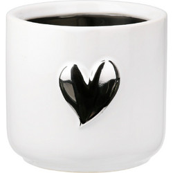 ArteLibre Heart Motif Κασπώ Πήλινο Λευκό 8x9cm 05161493