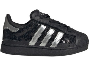 Adidas Superstar II Παιδικά Sneakers Μαύρα Ασημί KK2131