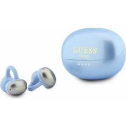 Guess Metallic Finish Classic Logo OWS Ακουστικά Bluetooth Earbud Light Blue