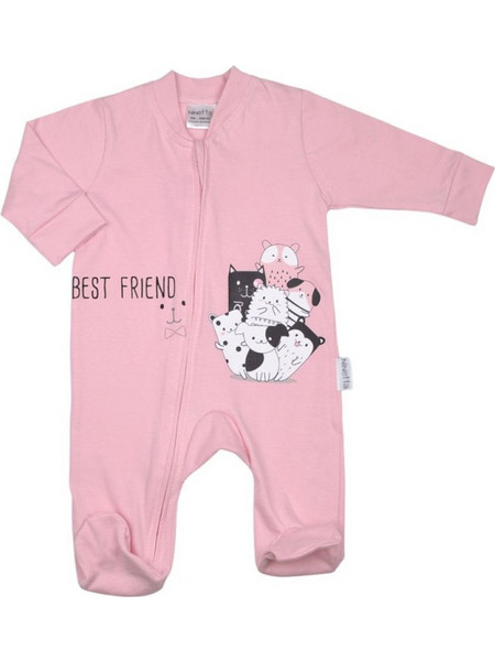 Ninetta Bebe Best Friend Φορμάκι Μακρυμάνικo για Κορίτσι Ροζ