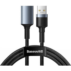 Baseus CADKLF-B0G Καλώδιο Braided USB-A Female 3.0 to USB-A Male 1m Black