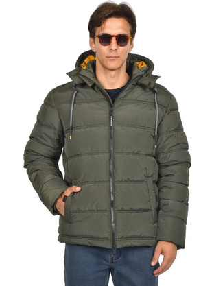 Berto Lucci Ανδρικό Μπουφάν Χειμωνιάτικο Puffer Χακί 09262-10096-5006