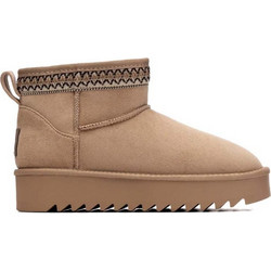 Refresh Γυναικεία Μποτάκια Suede Μπεζ 176017