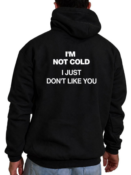 Close Society I'm Not Cold Ανδρικό Φούτερ με Κουκούλα Μαύρο CLHD27-160