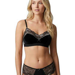 Milena By Paris Bralette χωρίς Μπανέλα Μαύρο Ασημί 10219