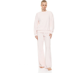 Pink Label Γυναικείο Σετ Φόρμας Βελουτέ Ροζ W2033