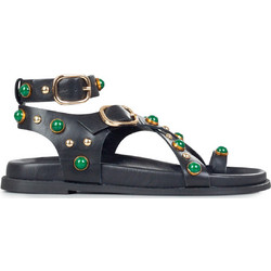 Inuovo Γυναικεία Σανδάλια Suede Μαύρα D51003