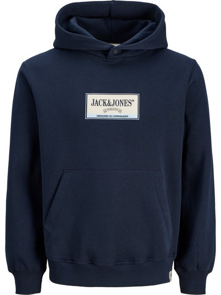 Jack & Jones Ανδρικό Φούτερ με Κουκούλα & Τσέπες Navy Μπλε 12300031