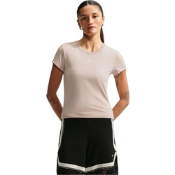 Nike Sportswear Chill Γυναικείο Αθλητικό Crop Top Μπεζ FV5508-236