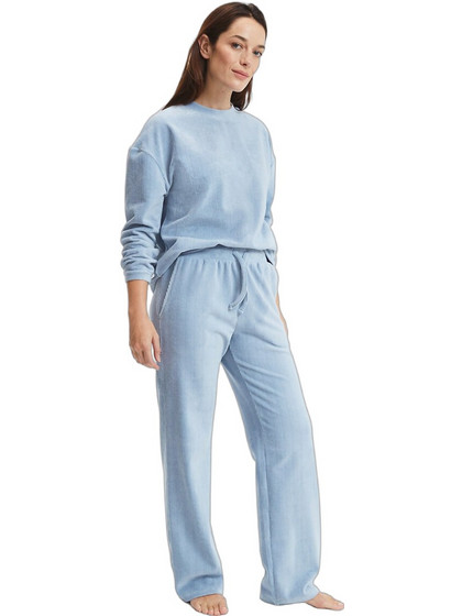 La Redoute Collections Σετ Γυναικείες Πιτζάμες Βελουτέ Μπλε