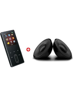 Ruizu D22 Bundle MP3 Player 8GB με Οθόνη 1.8" Bluetooth & Ραδιόφωνο Μαύρο