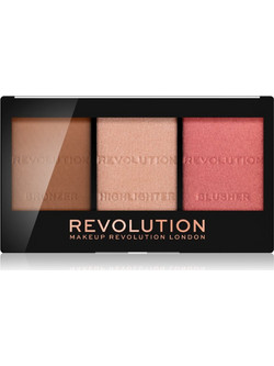Makeup Revolution Ultra Sculpt & Contour Kit C01 Ultra Fair Bronzer & Highlighter Palette 10.8gr
